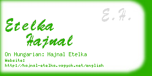 etelka hajnal business card